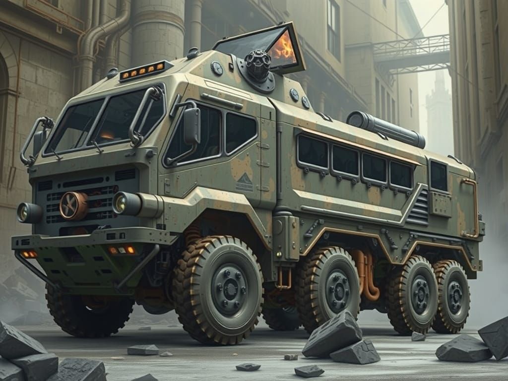 Futuristic concept art. Medium shot. Realistic sci-fi armore...