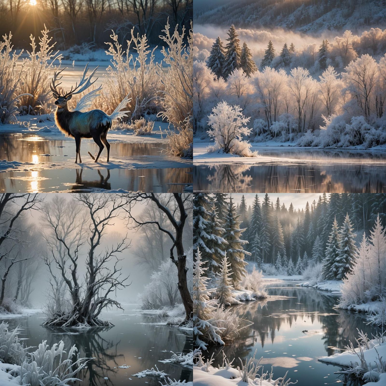 Exotic Animals Roam a Winter Wonderland