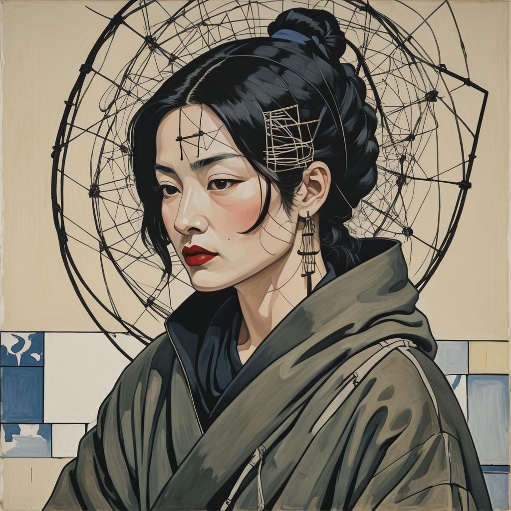 Abstract Portraits and Landscapes in Nagel Style