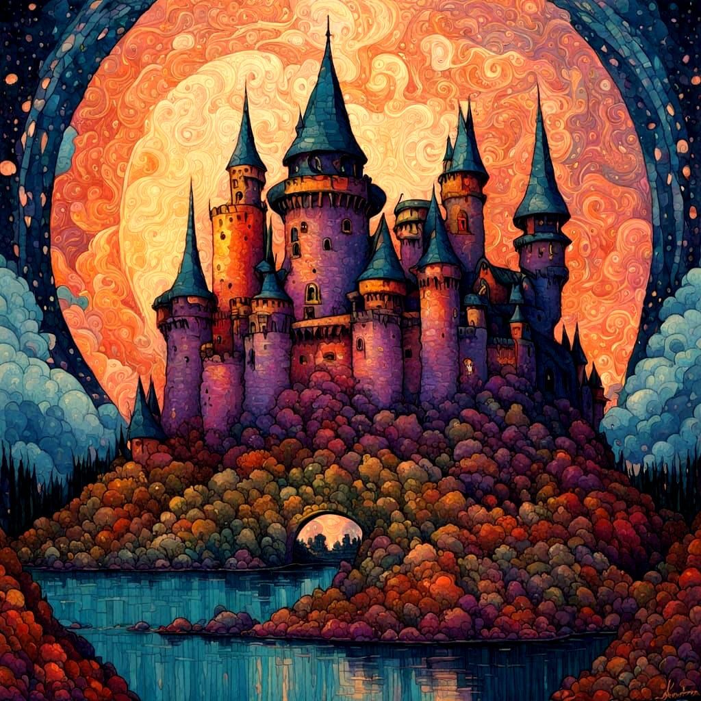 Colorful fntasy castle, 🧚🏻‍♀️🏰✨Paul lovering, james r eads
