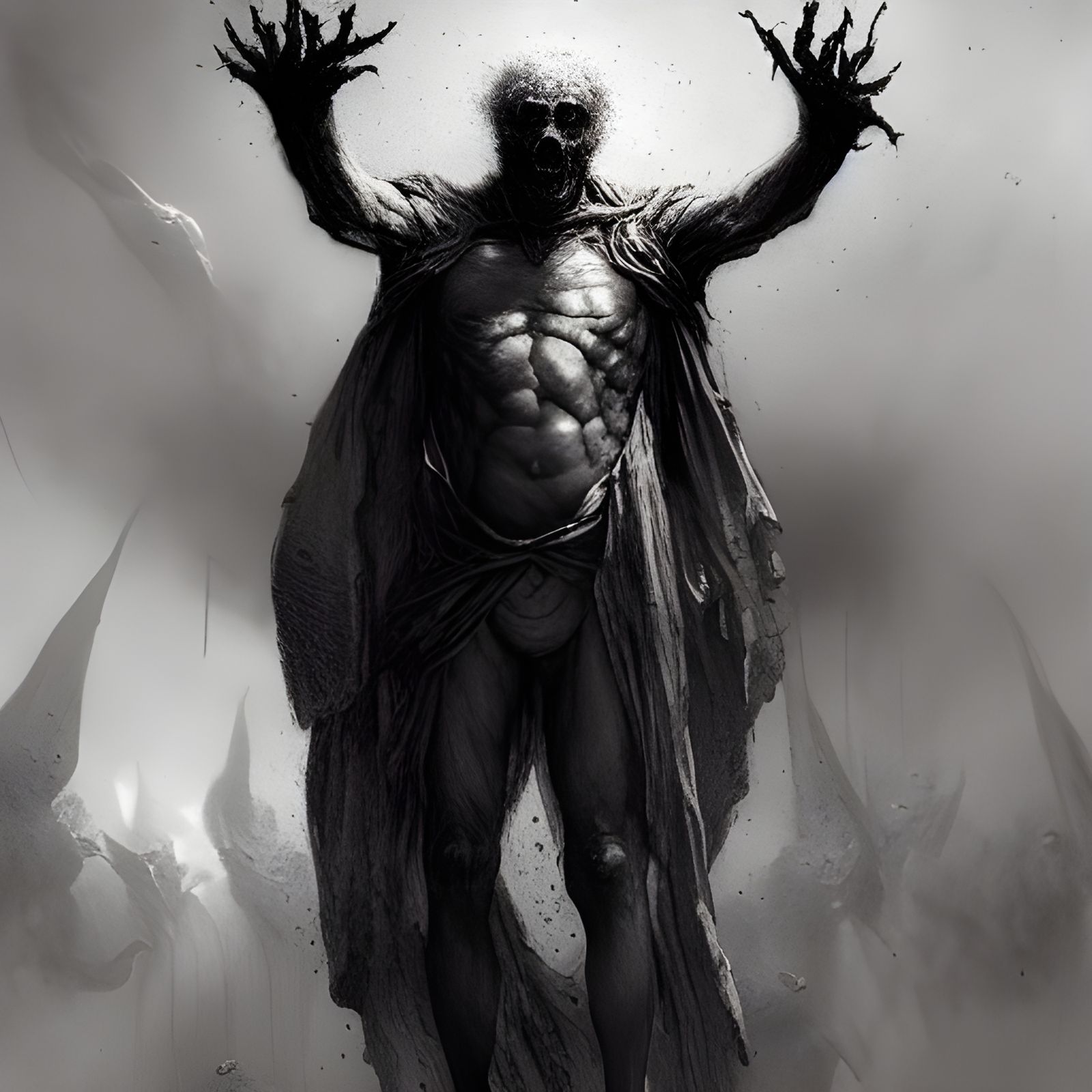 Maggot Man: A Grotesque Horror Illustration