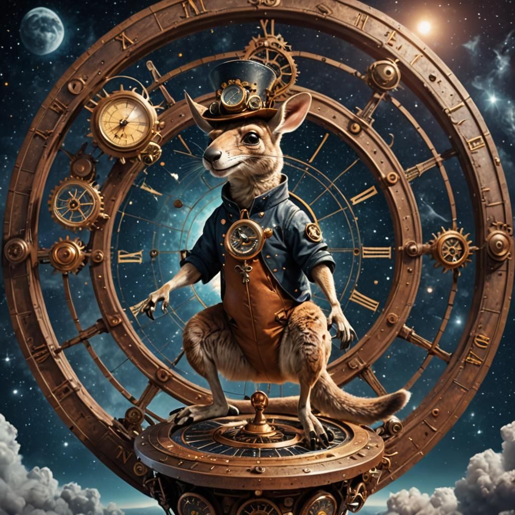 Steampunk Kangaroo's Epic Moon Jump