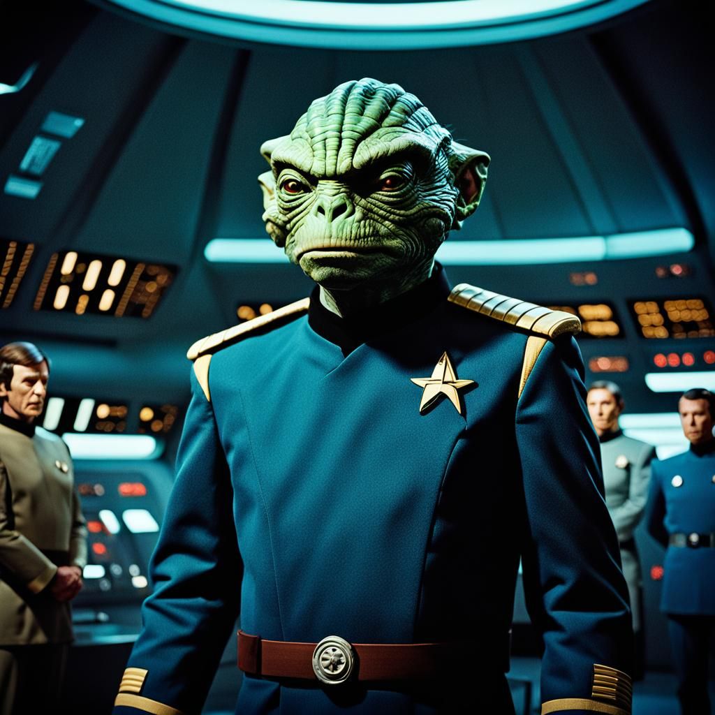 Galactic Officer in Dramatic Cinematic Style