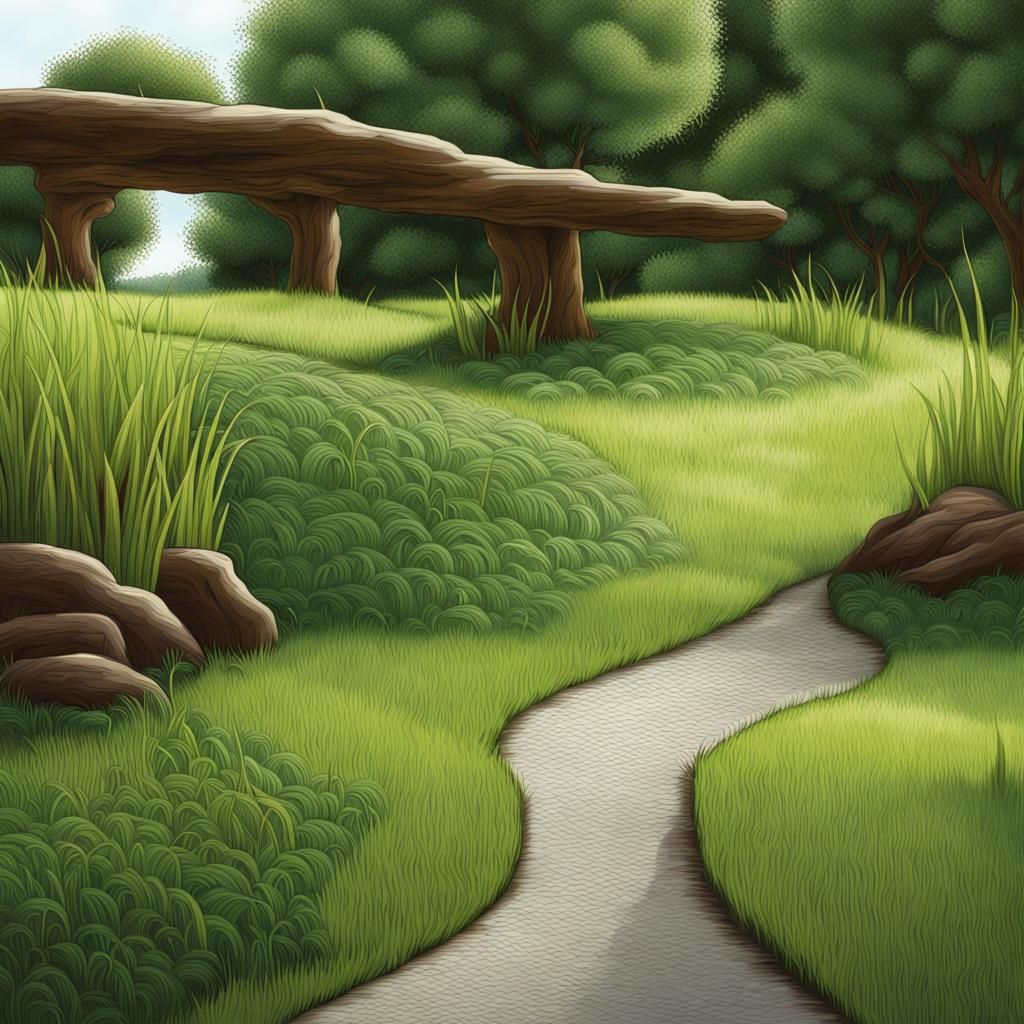 Minimalist Image of Plain Grass