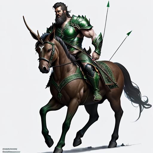 Centaur Strategist with Mystical Bow, Fantasy Art