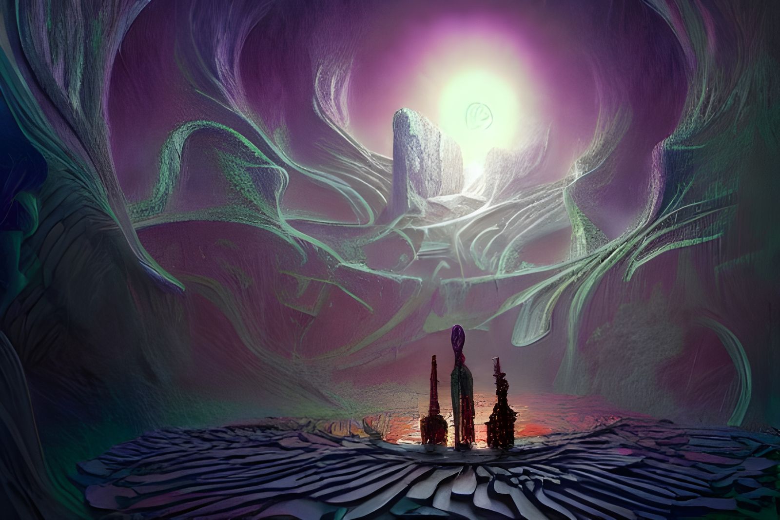 Freddy Krueger in Mythical Surreal Geometric Art