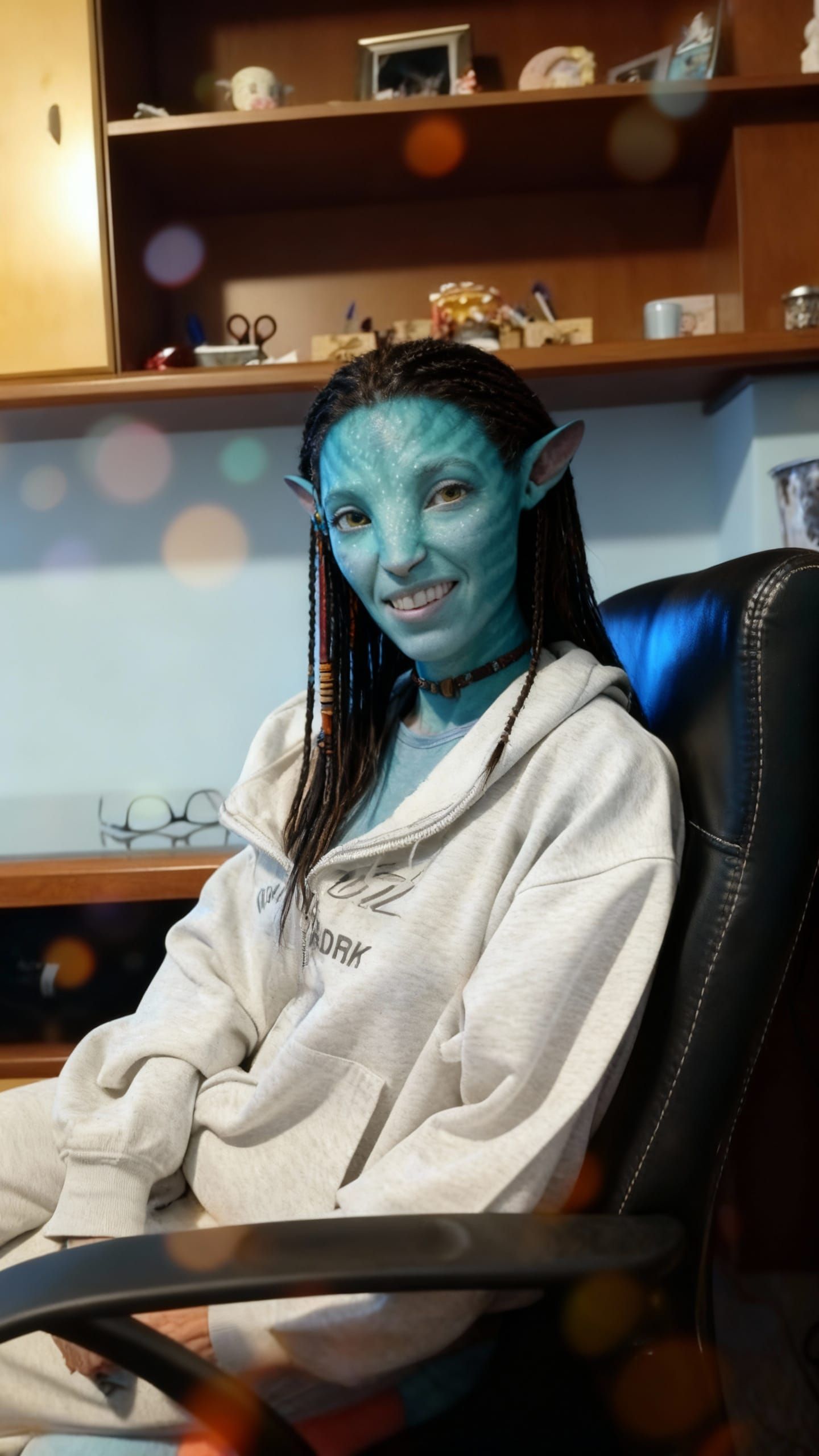 Photorealistic Female Na'vi Portrait in Natural Light