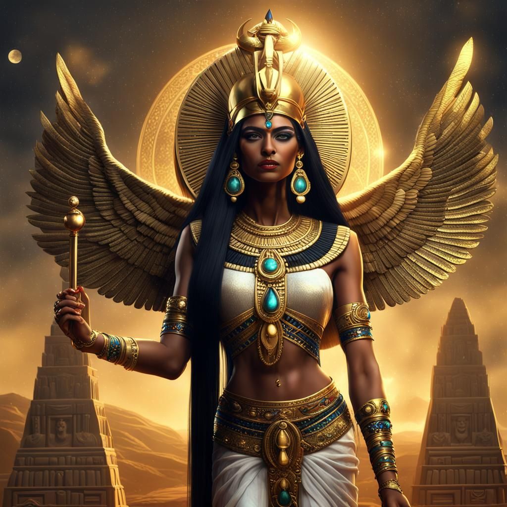 Egyptian Goddess in Mystical Setting