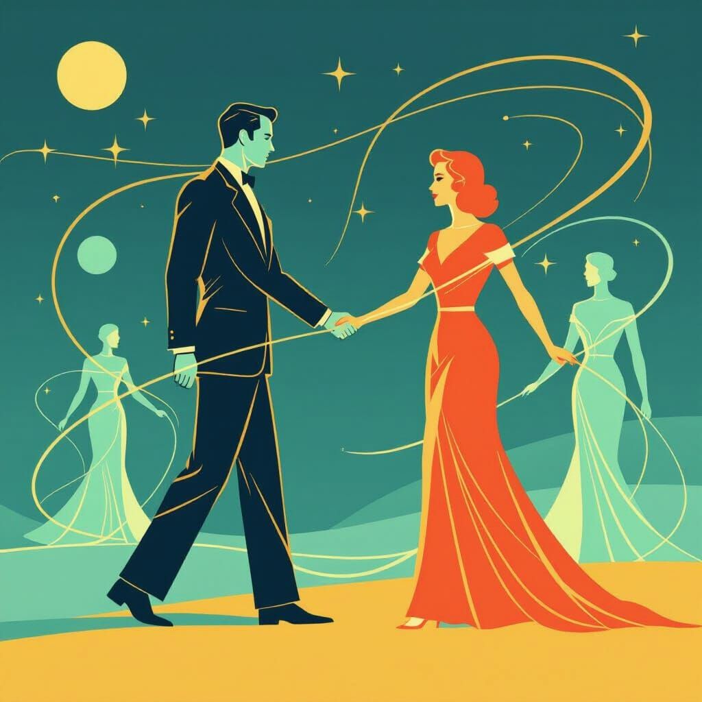 Futuristic Glowing Forms in Isotype Infographic Style