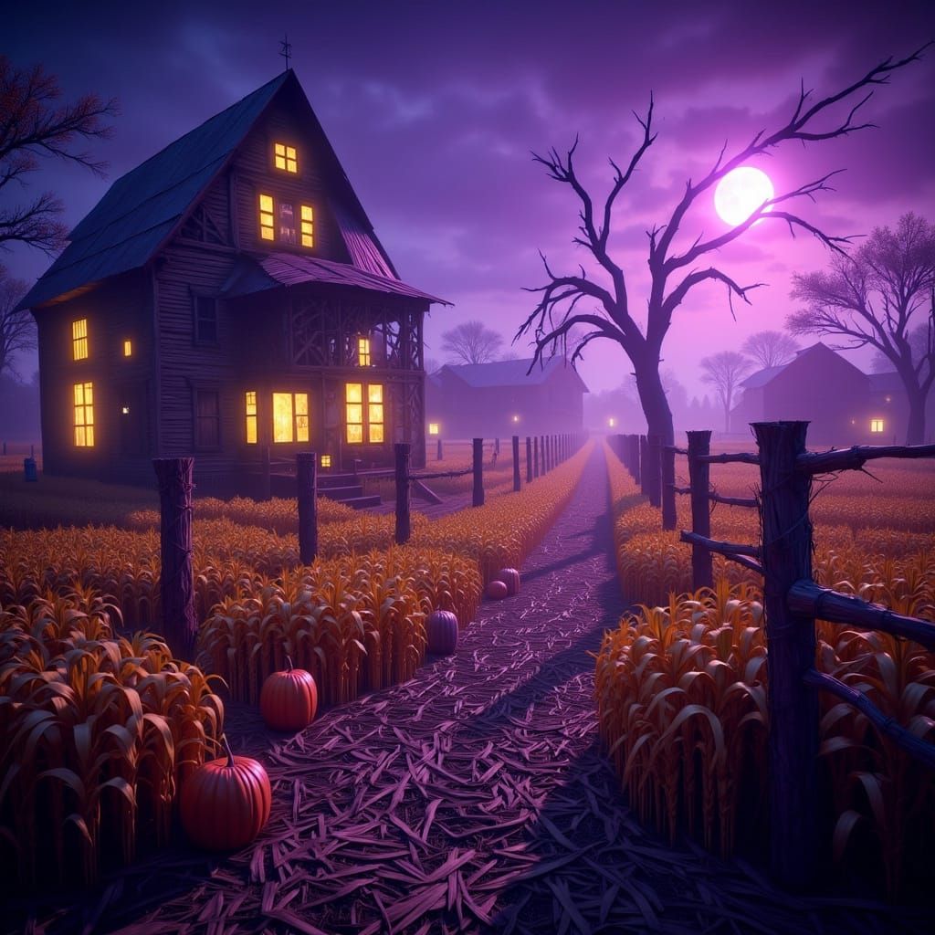 Nightmare Harvest Festival Dark Fantasy Art