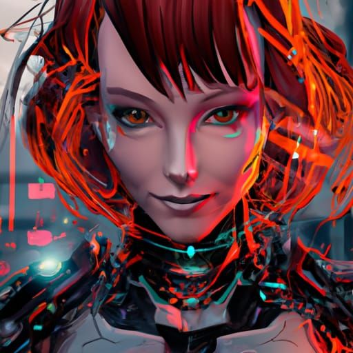 Cyberpunk Girl Portrait in Hyperdetailed 8K Resolution