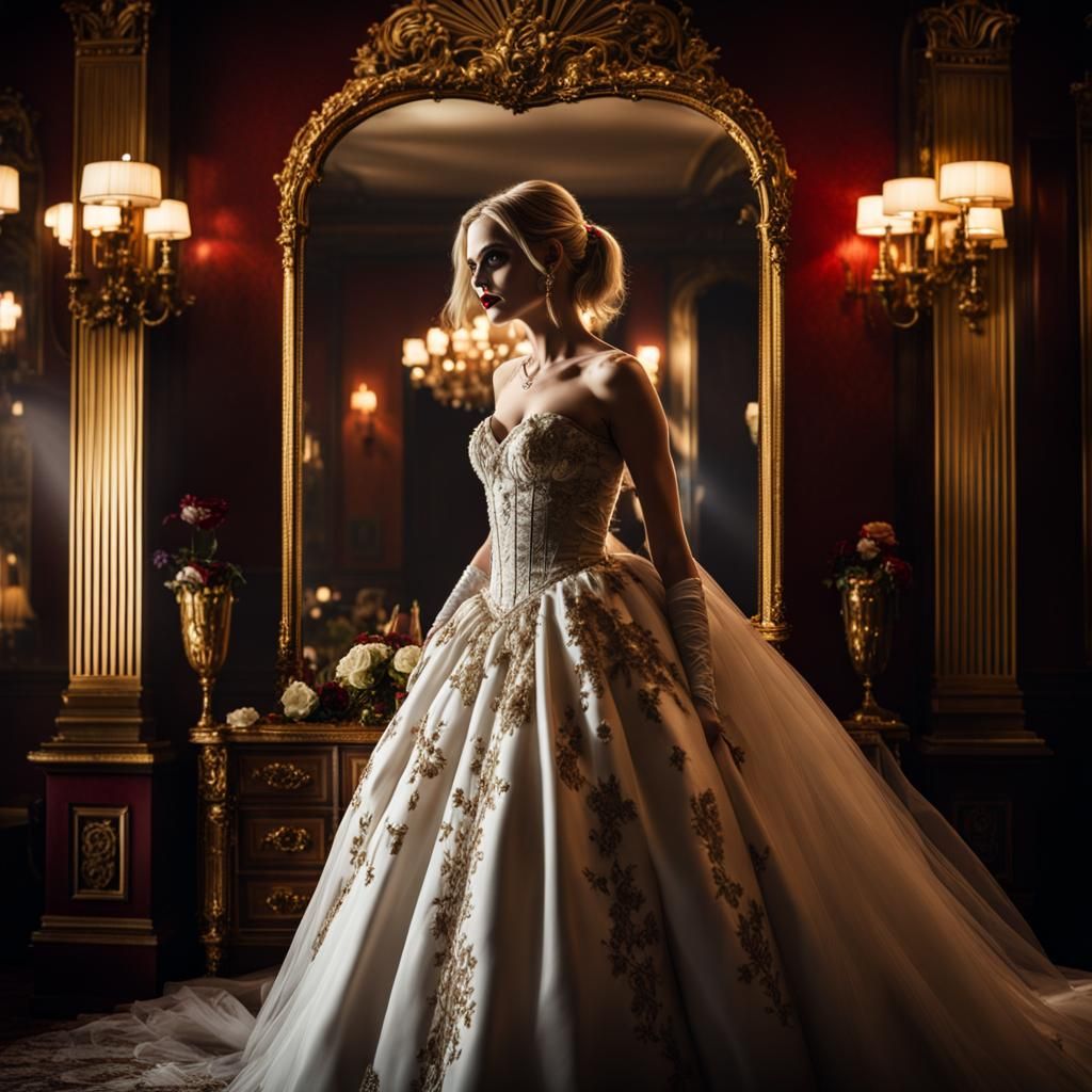 Harley Quinn in Wedding Dress: Cinematic Masterpiece