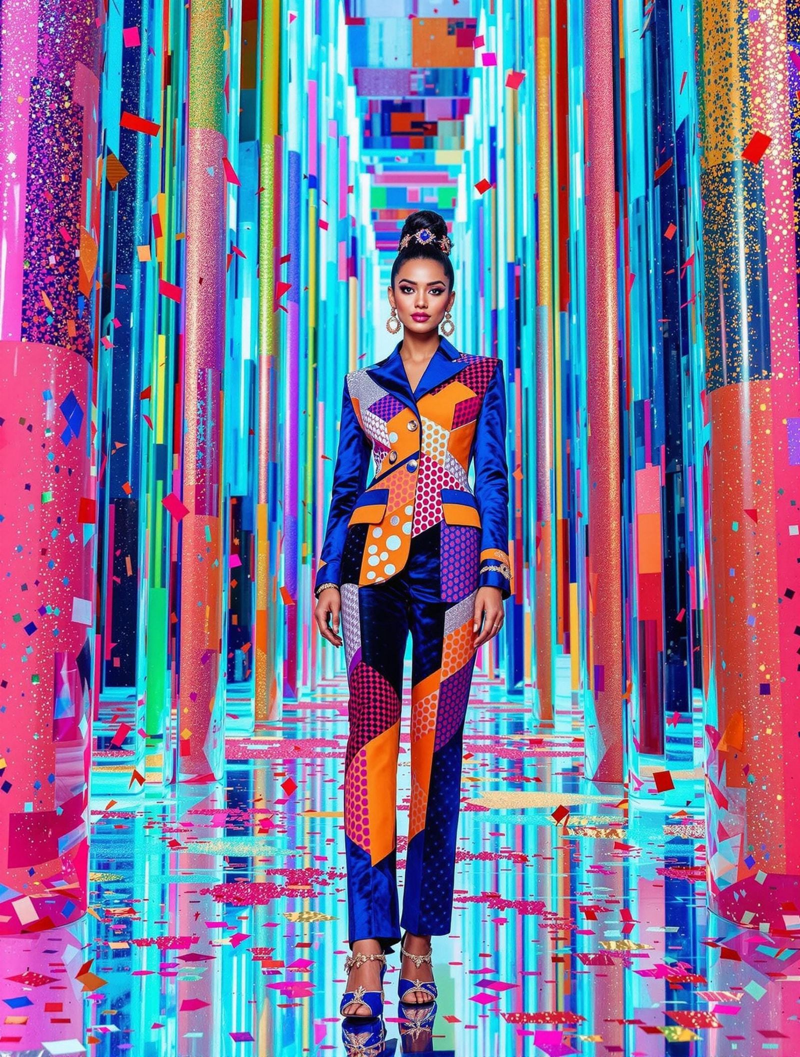 Elegant South Asian Figure Embodies Modern Power