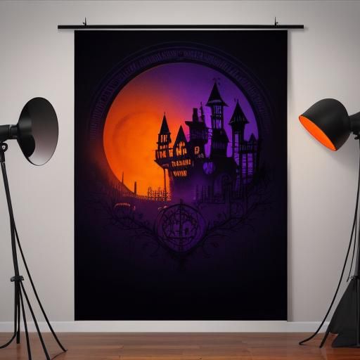 Halloween Ghost in Room: Hyper-Realistic Concept Art