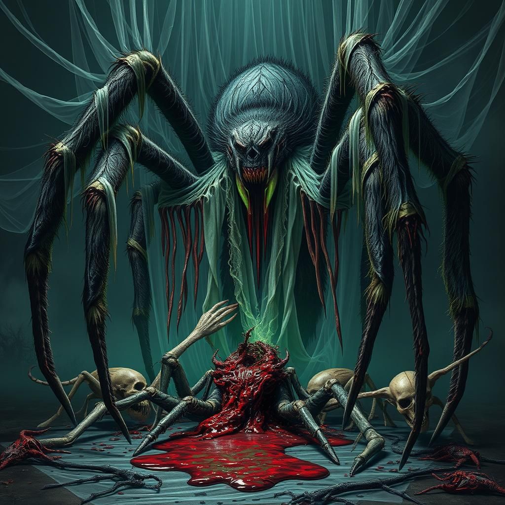 Gothic Spider Queen's Macabre Feast