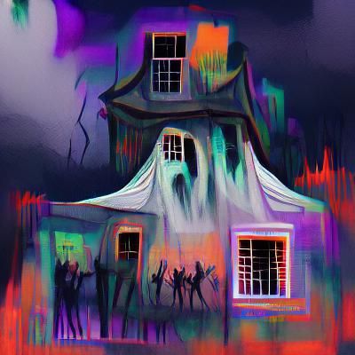 Spooky Haunted House Image
