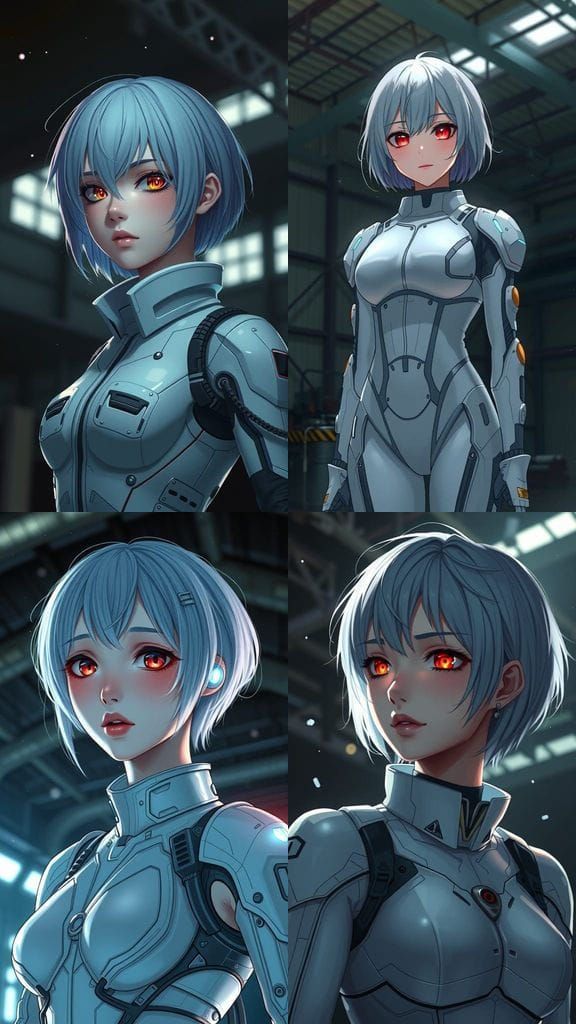 Anime Girl in Plugsuit: Digital Portrait