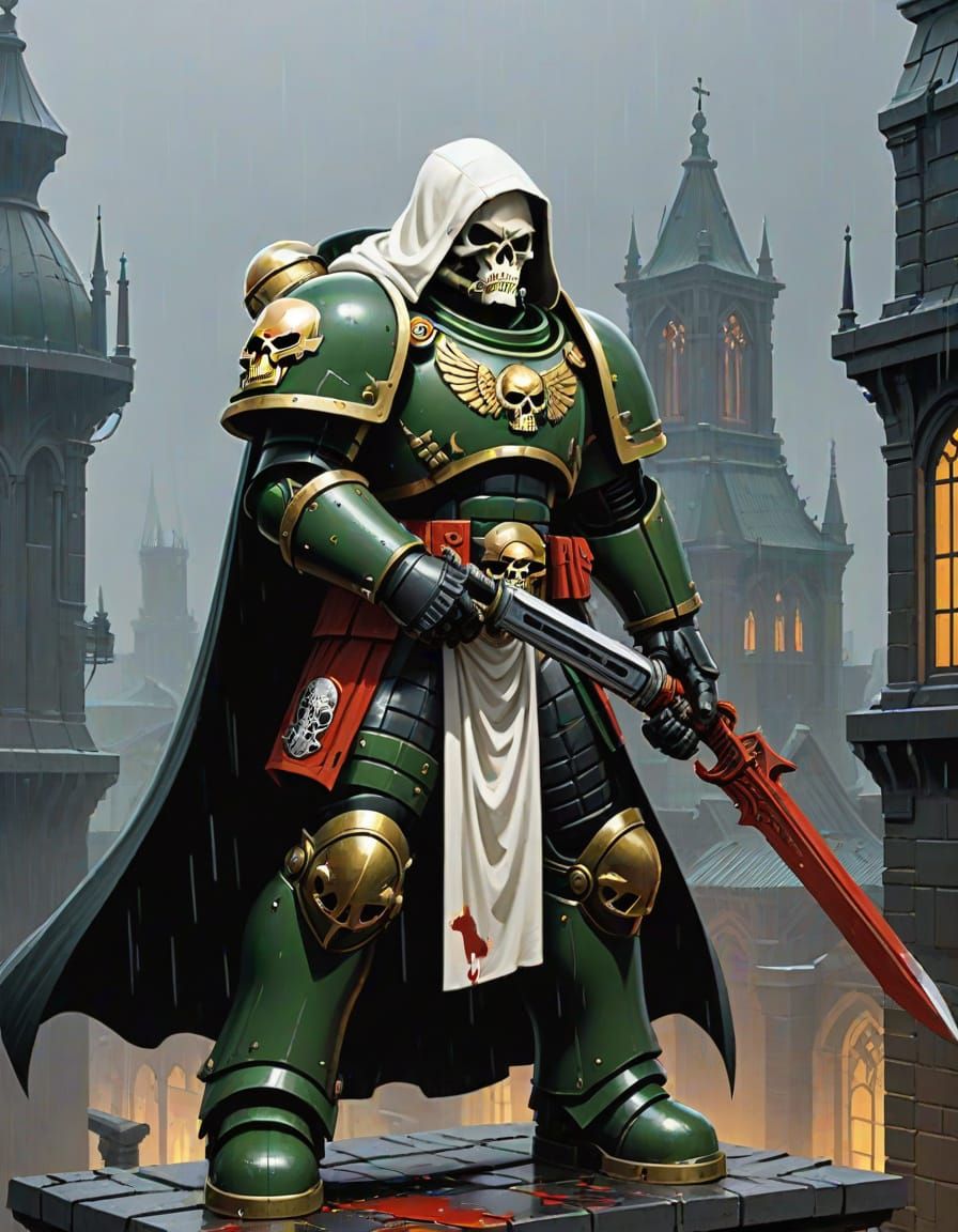 Space Marines in Bruce Timm Style Animation Cel