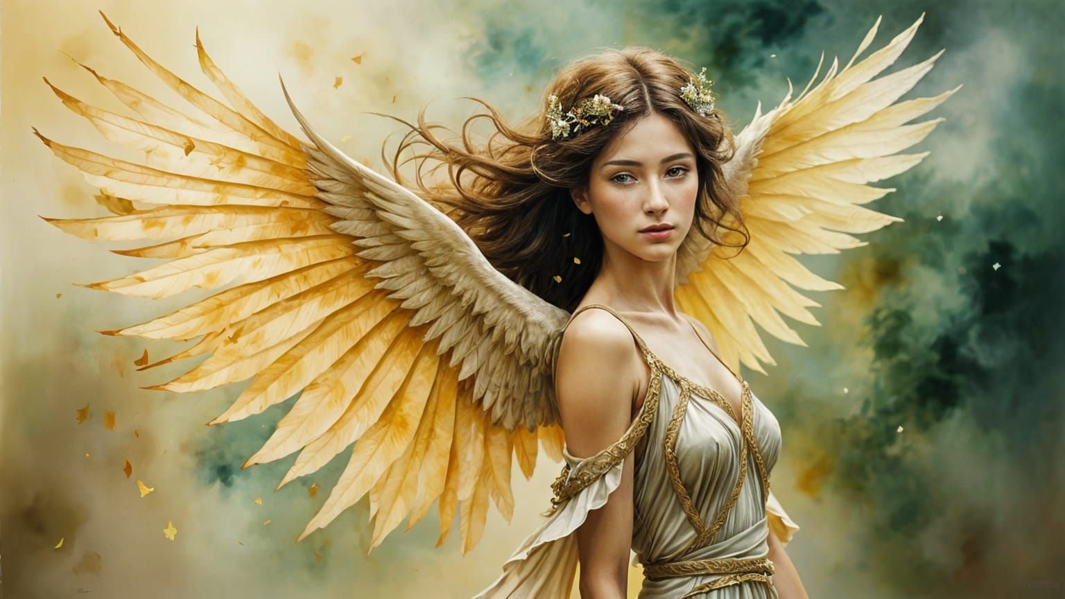 The Harpy in PreRaphaelite Style