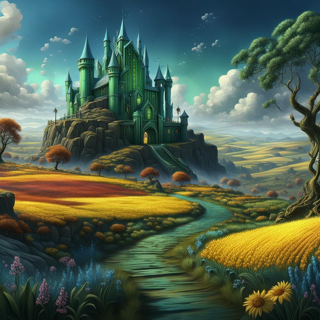 Wizard of Oz: Detailed Matte Painting in Fantasy Style