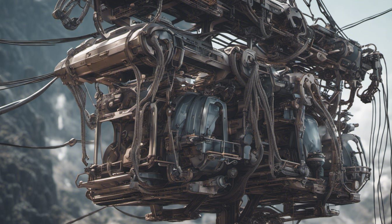 Futuristic Sci-Fi Ropeway Terminals in 8K