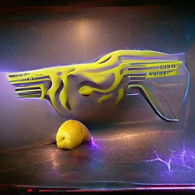Cyberpunk Einstein Lemon in Neon Cityscape