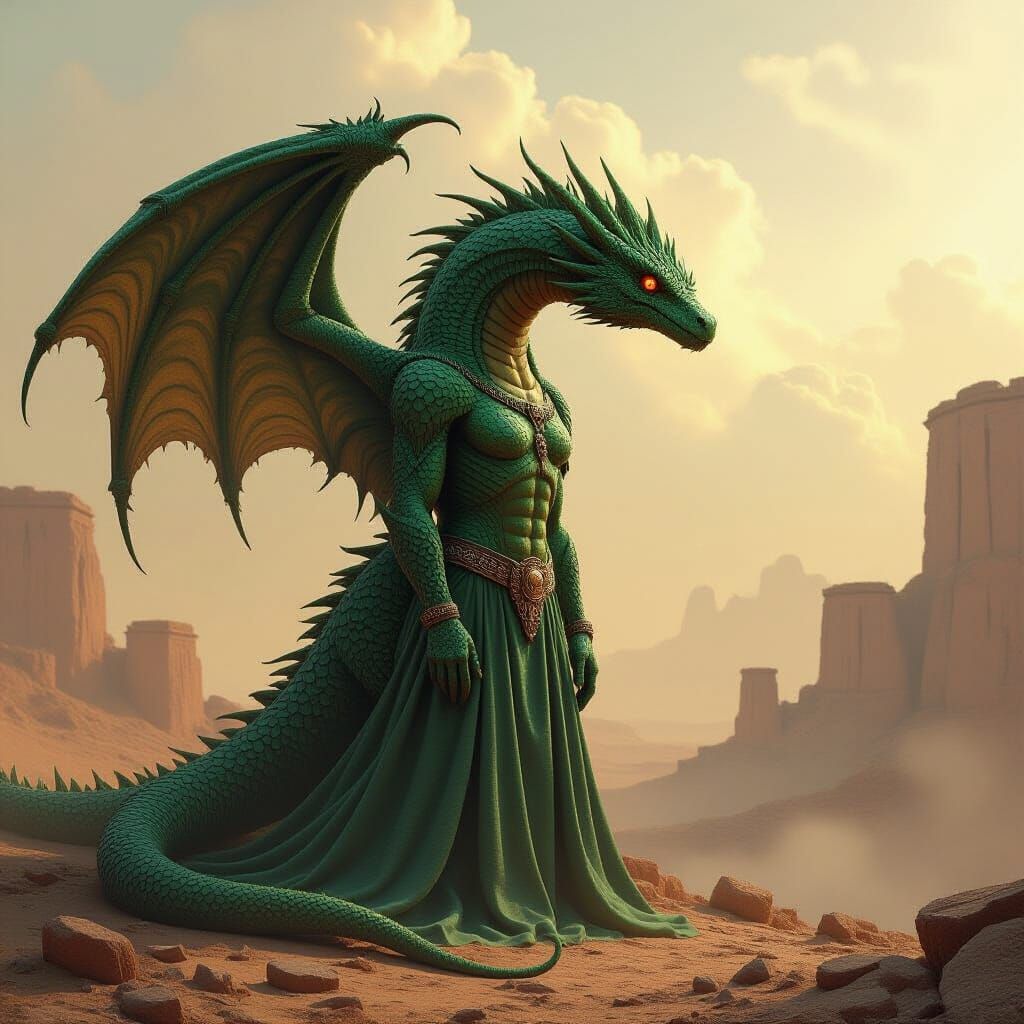 Beksiński Inspired Aztec Basilisk