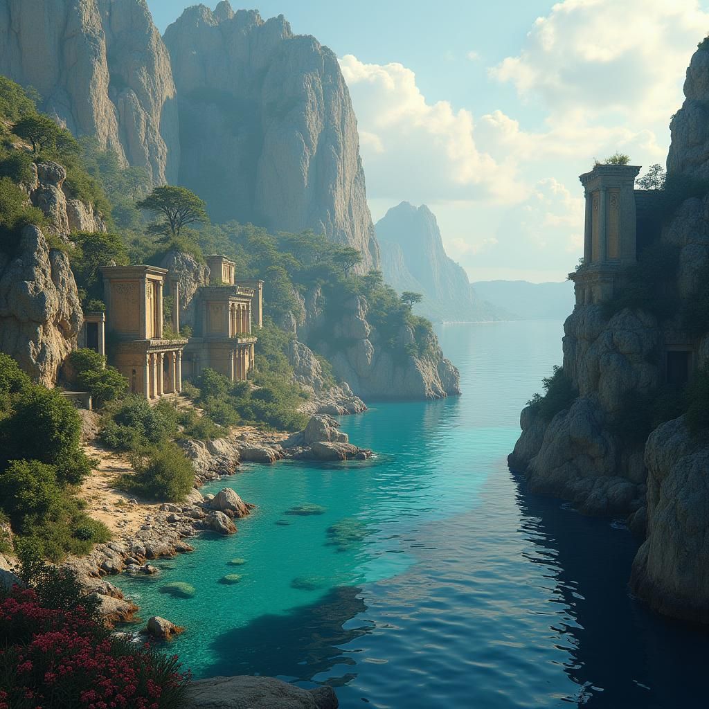 Mystical Antiquity on Lesbos: A Matte Painting