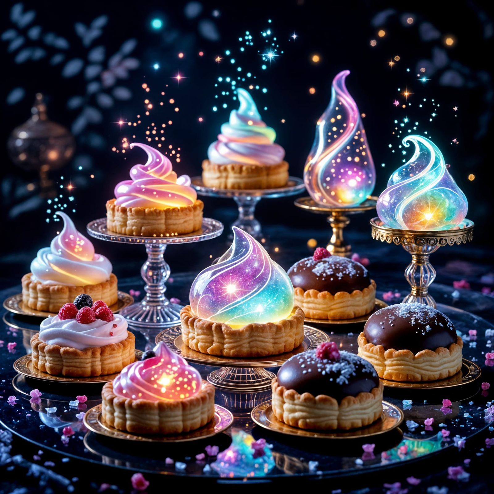 Enchanting Desserts Made of Glowing Magical Ingredients