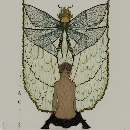 Fairy Girl in Glass Tube, Golden Age Illustration