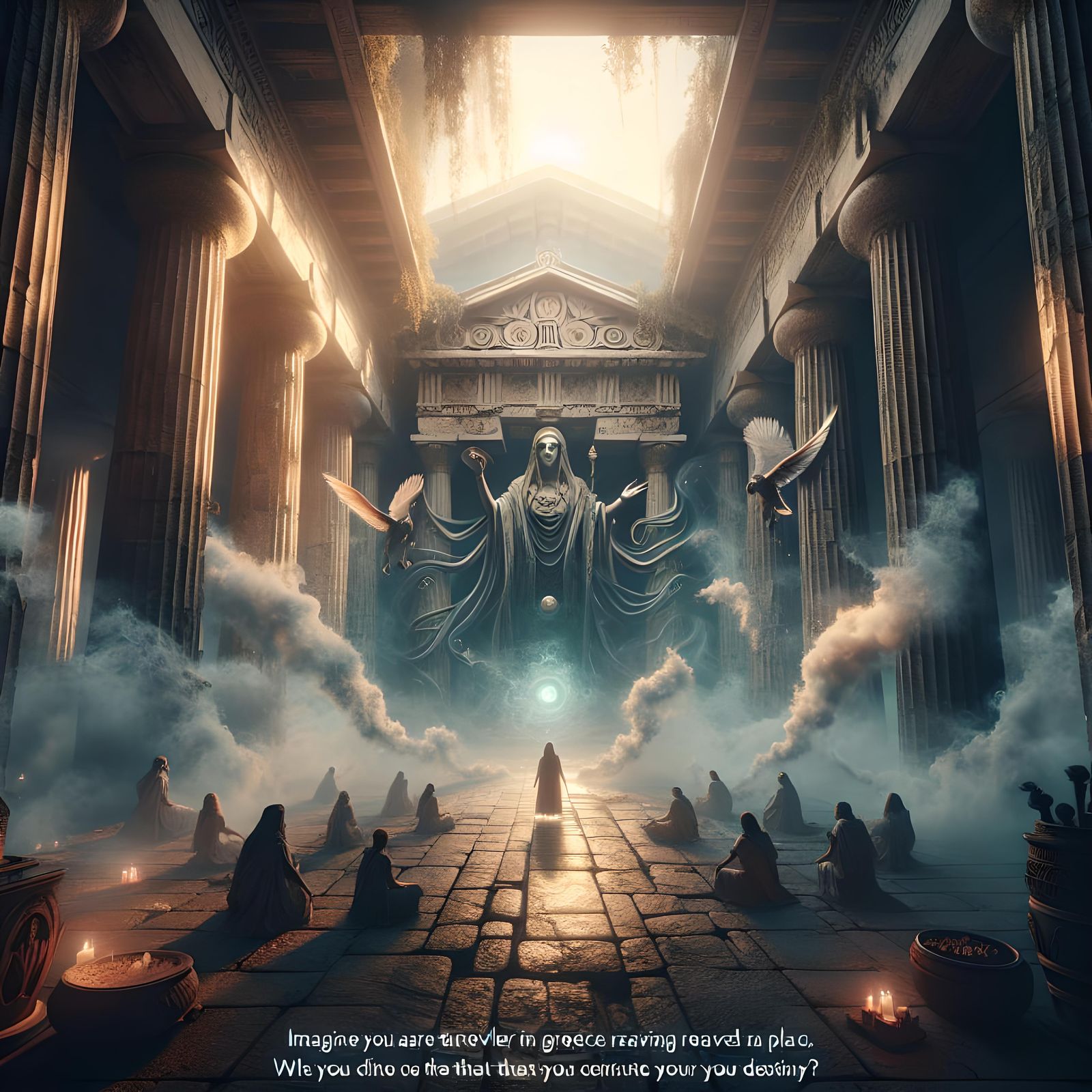 Oracle of Delphi Temple Arrival in Ancient Greece