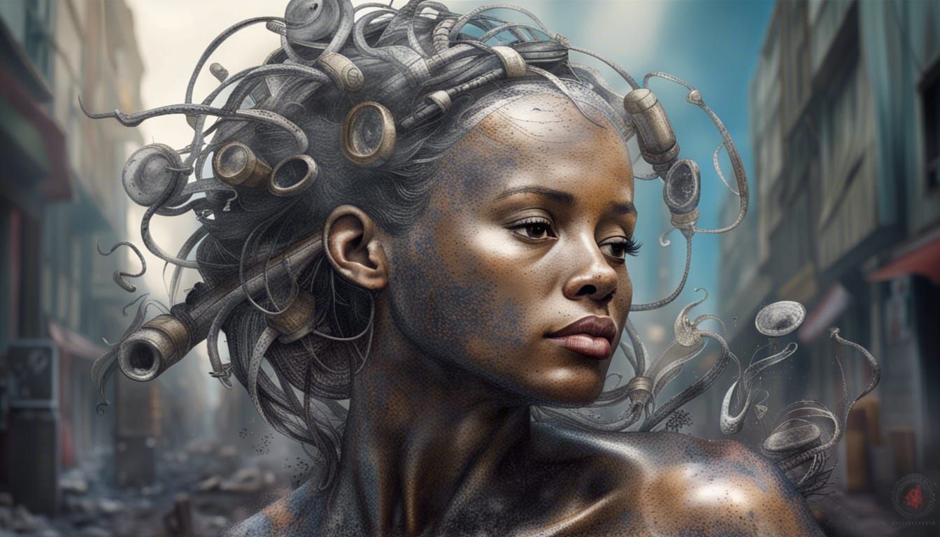 Statue of Liberty Reimagined from Recycled Materials