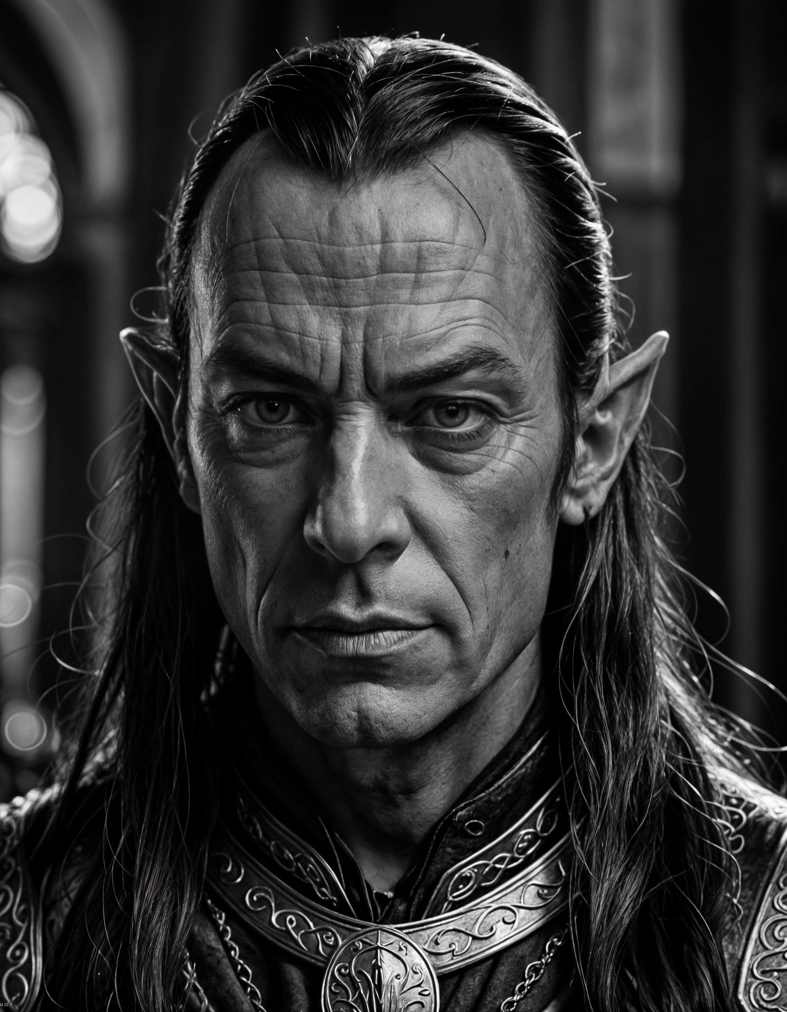 Elrond Portrait in Yousuf Karsh Style