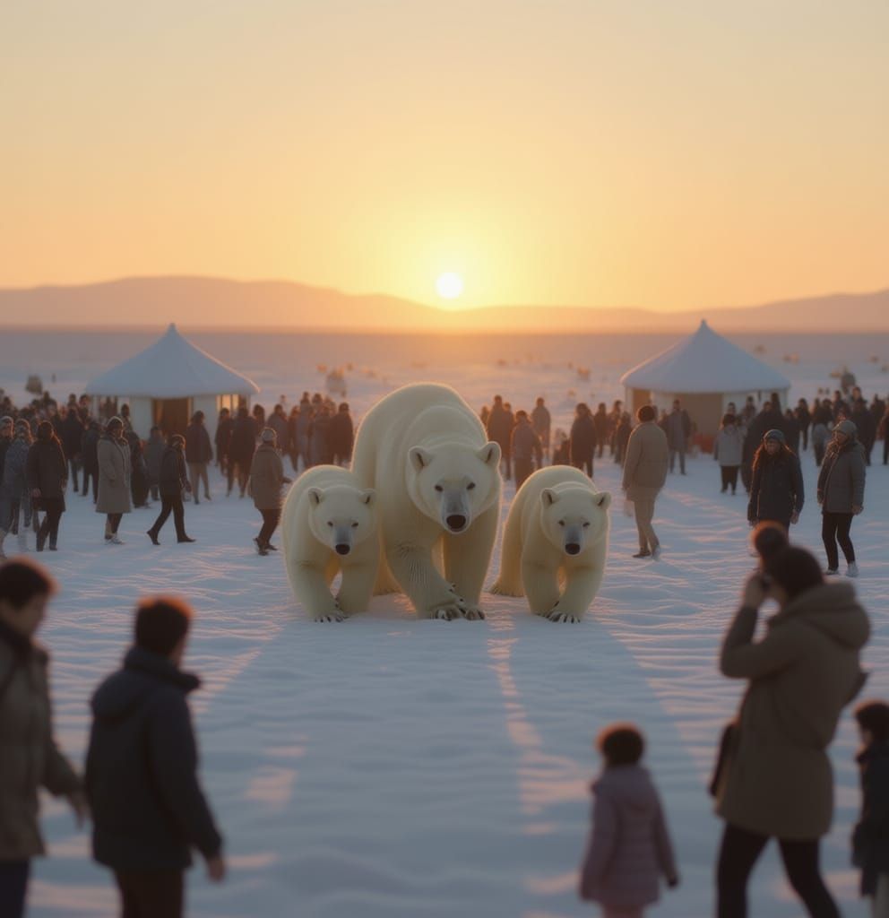 Majestic Polar Bear in Ultra-Realistic Cinematic Style