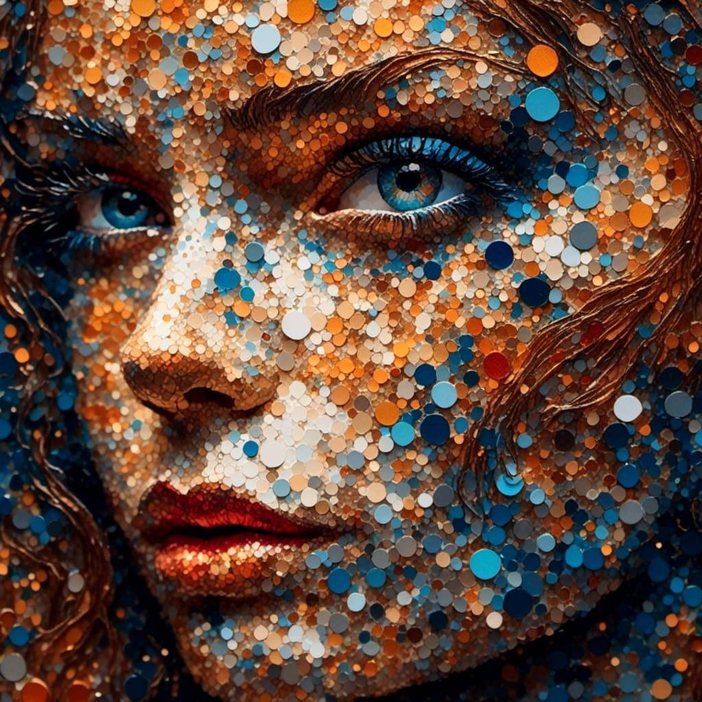 Pointillist Portrait in Seurat's Style