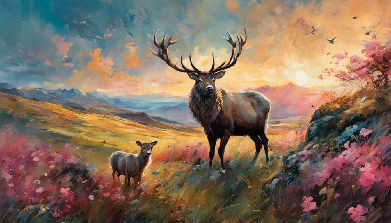 Red Reer in The Scottish Highlands