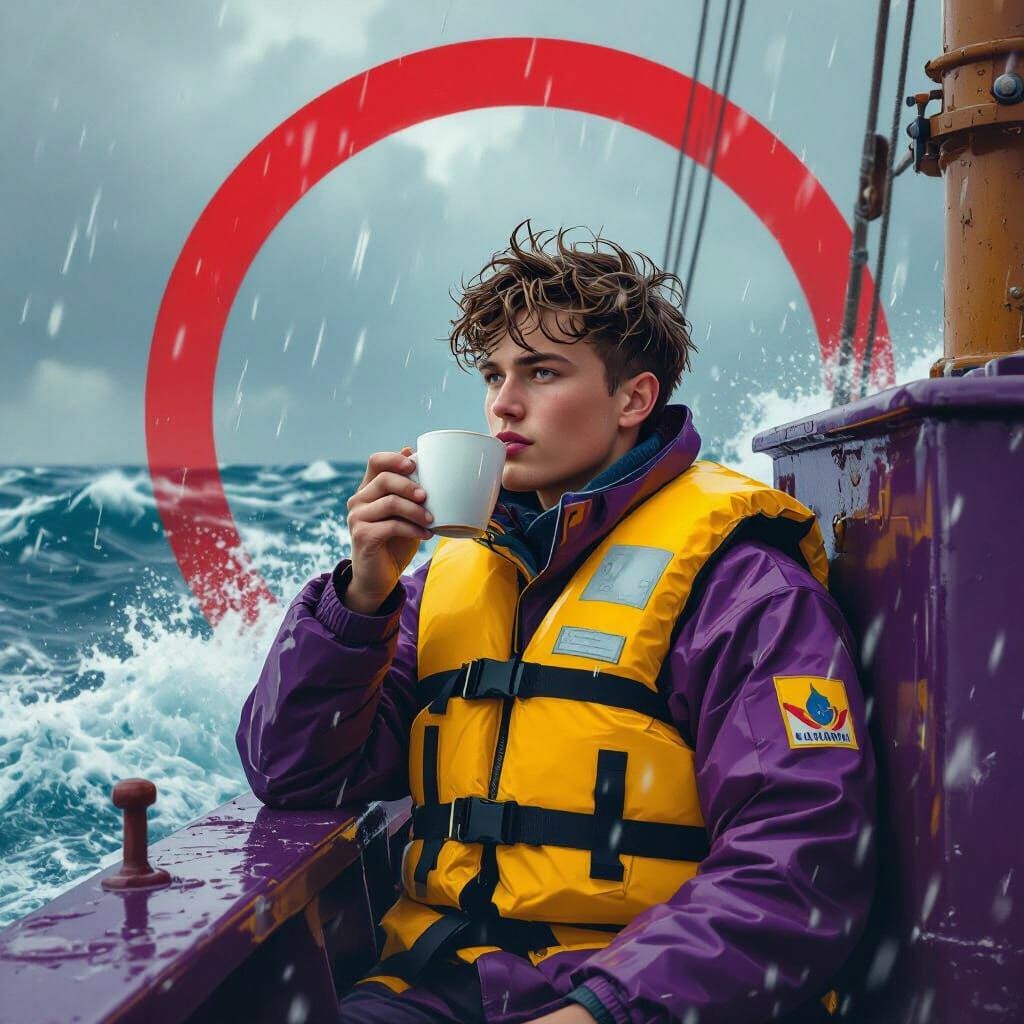 Sailor's Coffee Break: Cinematic Realism Meets Vibrant Color...