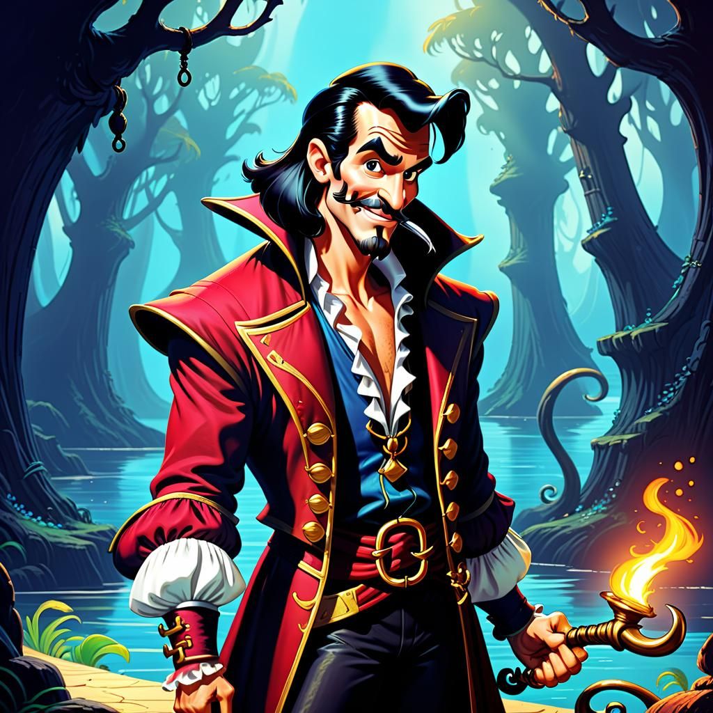 Captain Hook in Don Bluth Style
