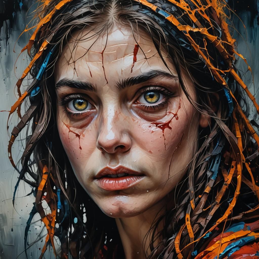 Arachne Portrait in Vibrant Oil Painting Style