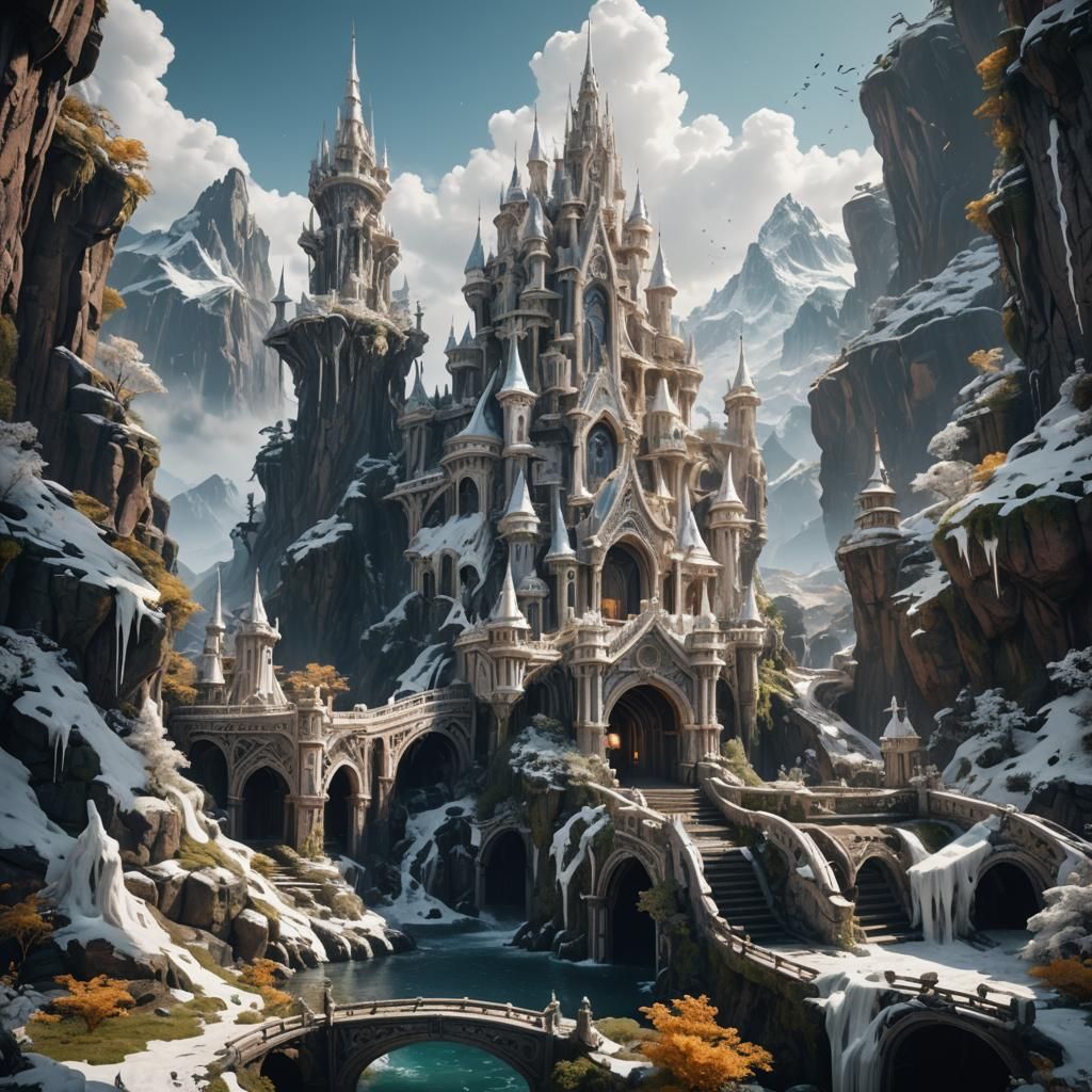 Ethereal White Entity: Detailed Matte Painting