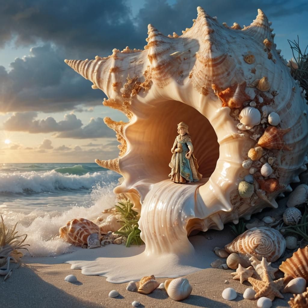 Vacationing in a Seashell Given by Merlin