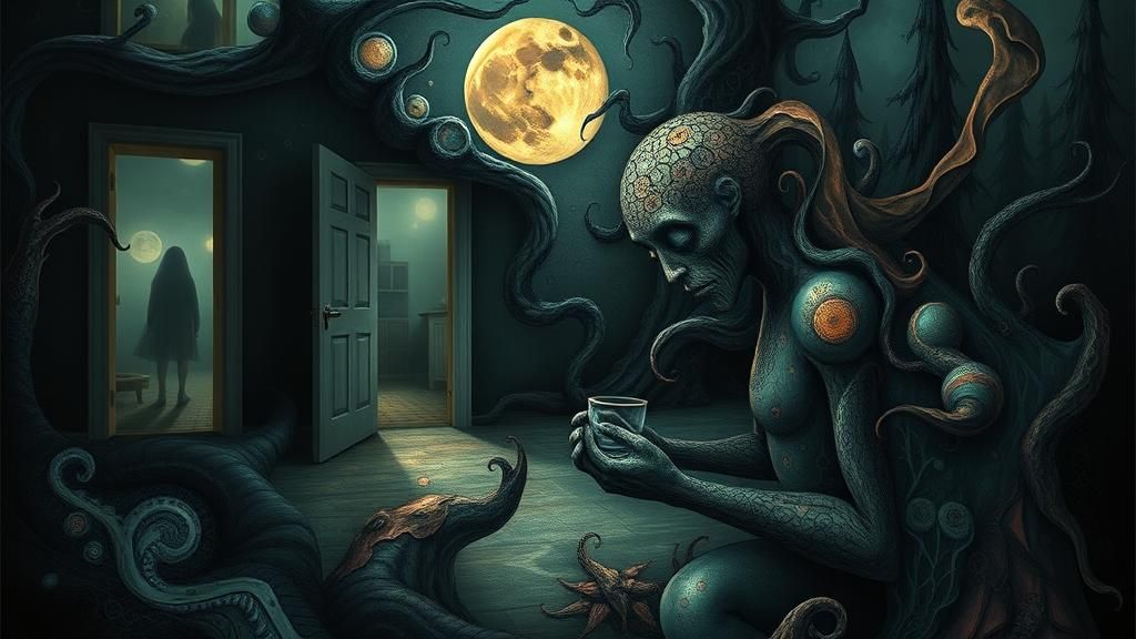 Surreal Sleepwalker: Dreamlike Double Image Masterpiece