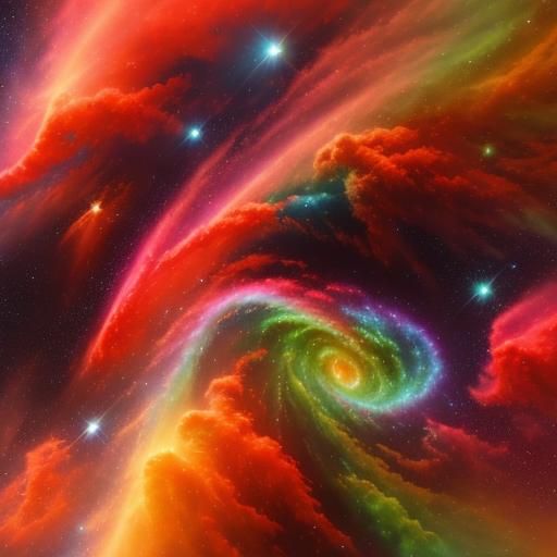 Iridescent Nebula Astrophotography: Celestial Spectrum Scan