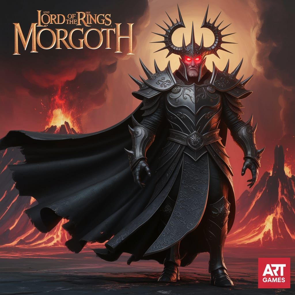 Morgoth Lord of the Rings Game Cover as Digital Painting