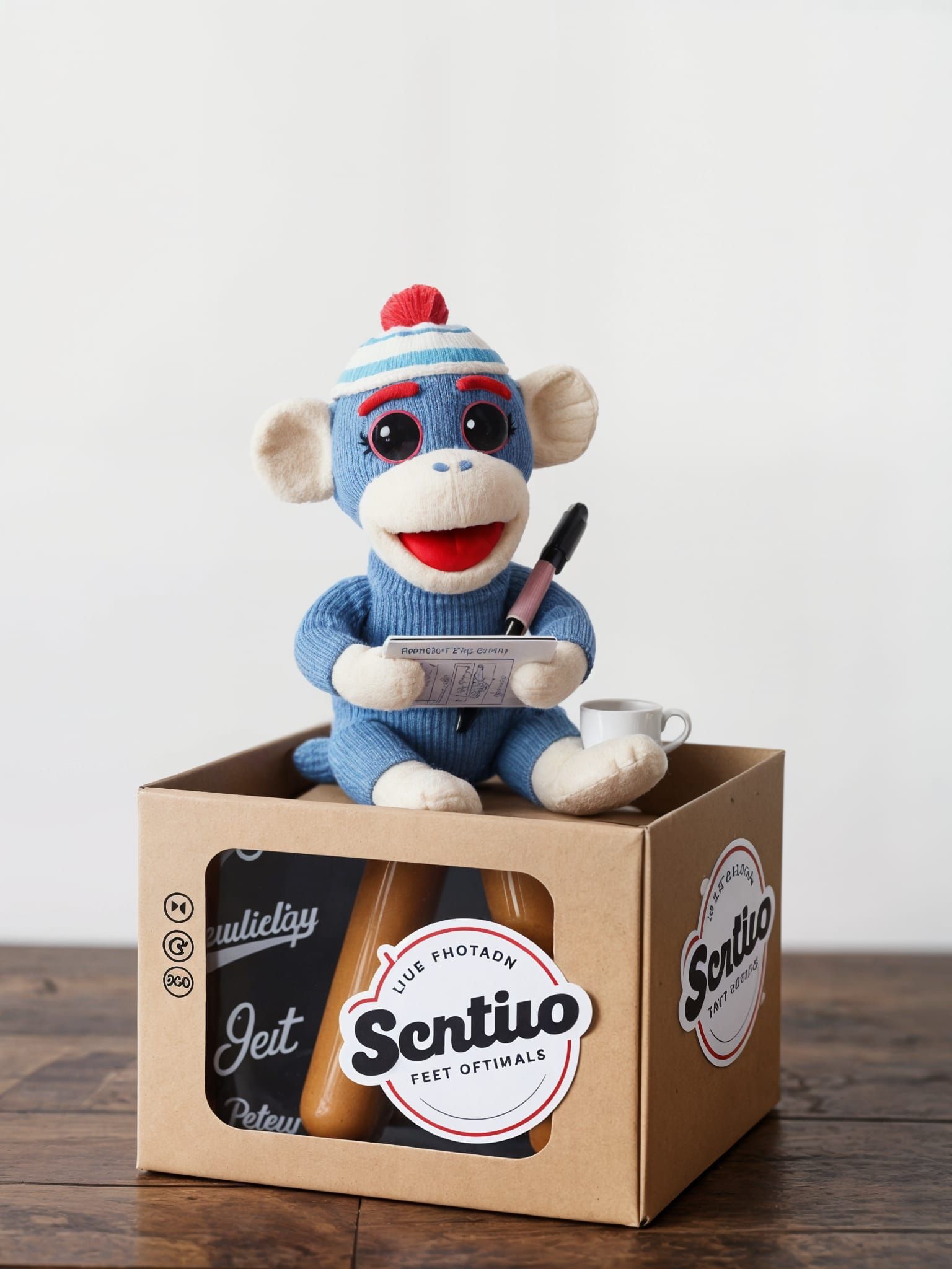 Stylized Socky Vinyl Toy in Collector's Box with Playful Sti...