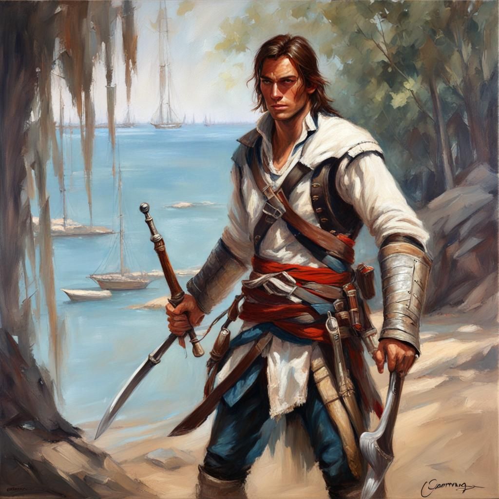 Connor Kenway: Oil Portrait in Gurney Style