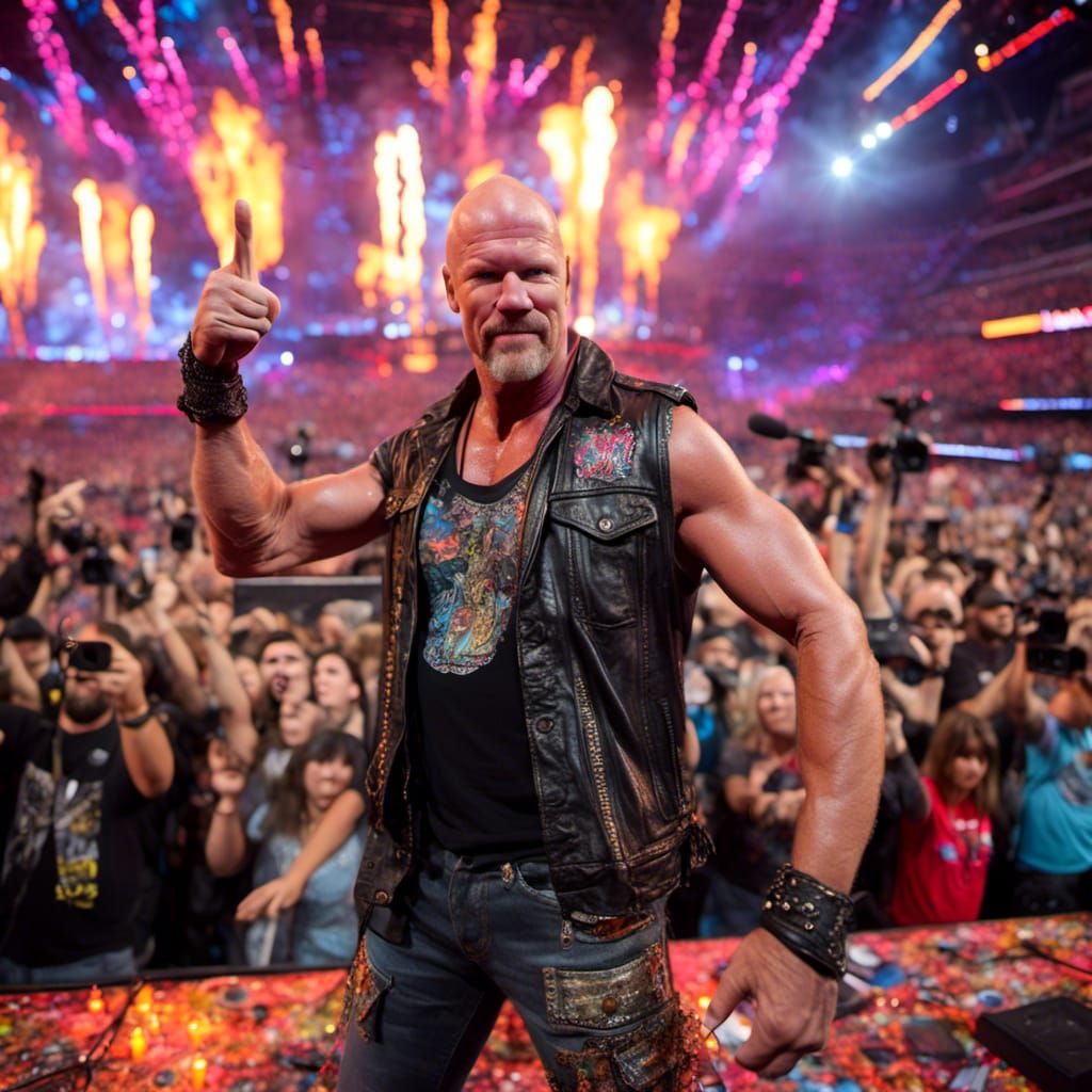 Hyperrealistic Wrestler in a Dynamic Wrestling Match