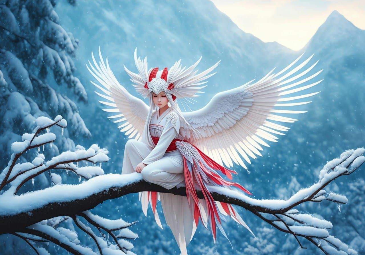 Snow Fairy Origami Sunset: Breathtaking Japanese Art