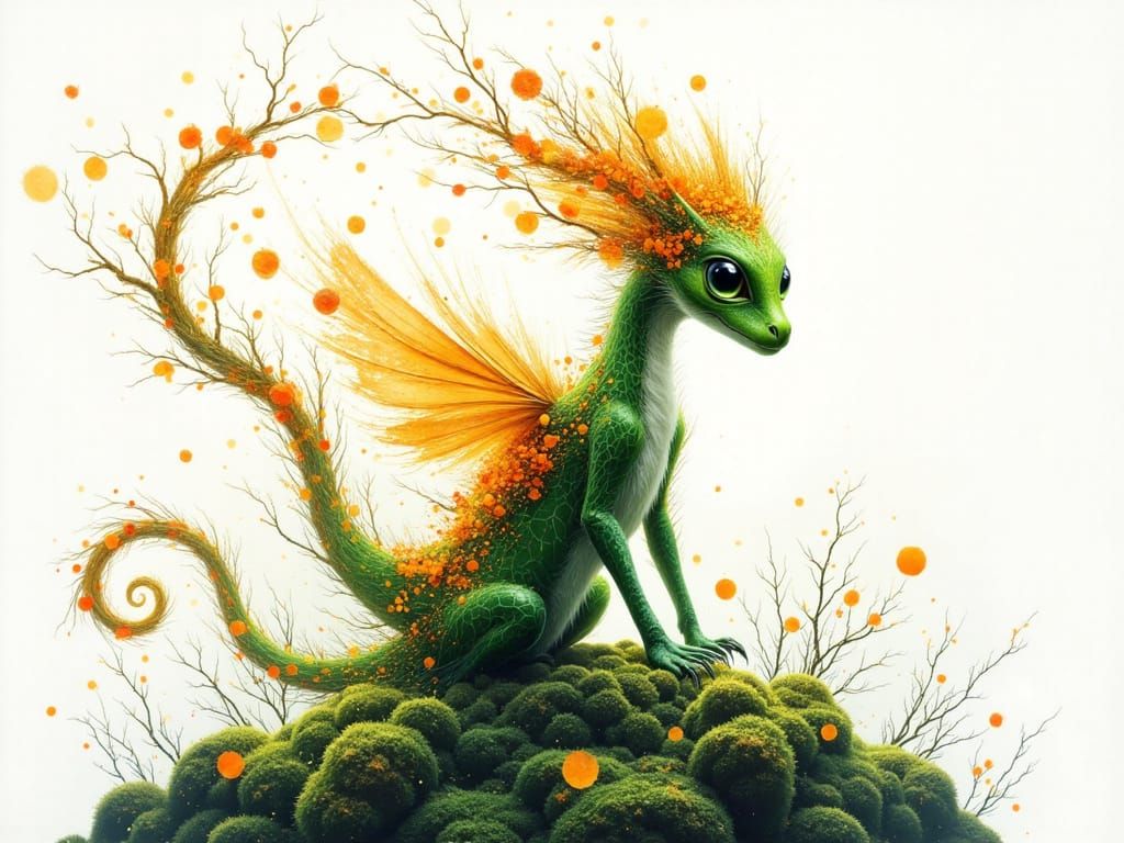 Whisper Sprite Concept Art: Dragon-Elemental Hybrid