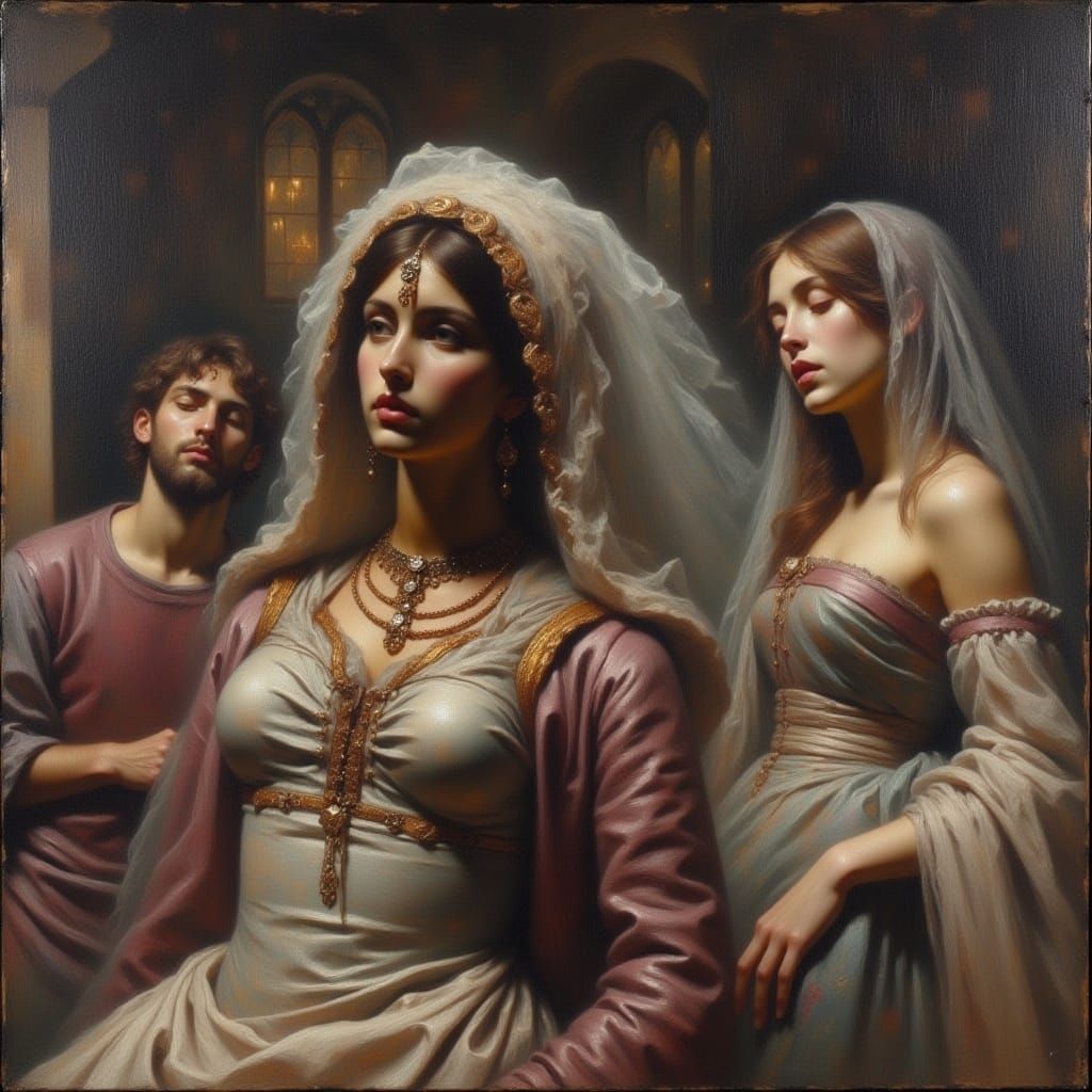 Golden Leaf Dust Portrait of a Couple